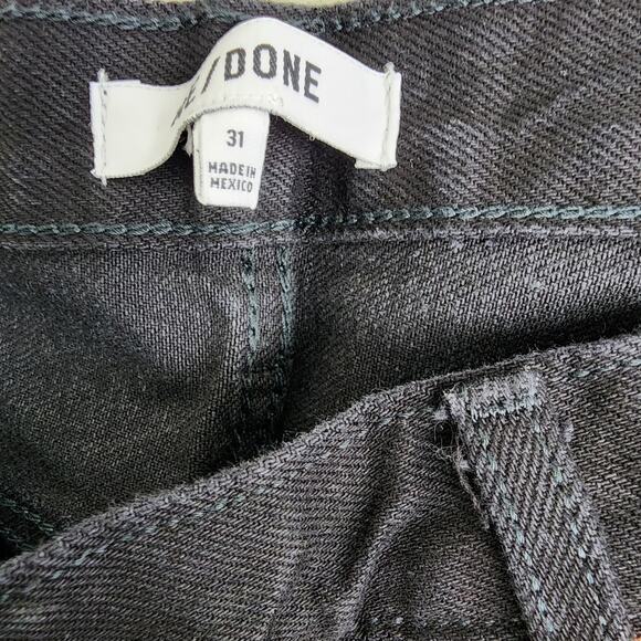 NWT RE/DONE 70s Mid Rise Bell Bottom Flare Black Denim Jeans 31 - Picture 7 of 10